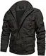Winterparka Herren Gefüttert Cargojacke Warm Winterjacke Parka Winter Outdoorjacke Warm Arbeitsjacke Männer Armeejacke Fleece Gefütterte Bomberjacke Cargo Jacke Work Jacke Kapuzenjacke Hoodie
