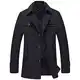 Allthemen Wintermantel Kurzmantel Herren Schwarz Wollmantel Stehkragen Herren Winter Mantel Warm Kurz Slim Fit Winterjacke Business Grau(gestepptes Innenfutter M