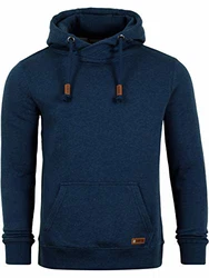 riverso Herren Kapuzenpullover RIVJulian Regular Fit Hoodie Pullover Grau/Grün/Rot/Blau/Schwarz