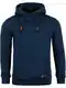 riverso Herren Kapuzenpullover RIVJulian Pullover Hoodie Sweatshirt Kapuze Kängurutaschen Cross-Over-Kragen Regular Baumwolle Grau Grün Rot Blau Schwarz S-5XL, Größe:M, Farbe:Insignia Blue