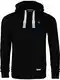 riverso Herren Kapuzenpullover RIVLinus Hoodie Sweatshirt Pullover Kapuze Kängurutaschen Regular Fit Einfarbig Baumwolle Grau Braun Grün Rot Blau Schwarz S-5XL, Größe:M, Farbe:Black