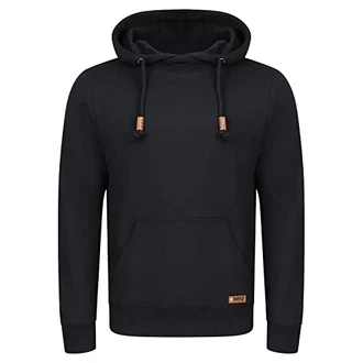riverso Herren Kapuzenpullover RIVJulian Regular Fit Hoodie Pullover Schwarz