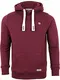riverso Herren Kapuzenpullover RIVLinus Hoodie Sweatshirt Pullover Kapuze Kängurutaschen Regular Fit Einfarbig Baumwolle Grau Braun Grün Rot Blau Schwarz S-5XL, Größe:M, Farbe:Port Red