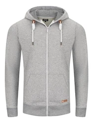 riverso Herren Kapuzenjacke RIVThilo Regular Fit Hoodie Grau