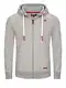 riverso Herren Kapuzenjacke RIVNoah Sweatjacke Sweatshirt Kapuzenpullover Hoodie Kapuze Reißverschluss Basic Baumwolle Grau M, Größe:M, Farbe:Grey Melange Standard 1 (23200)