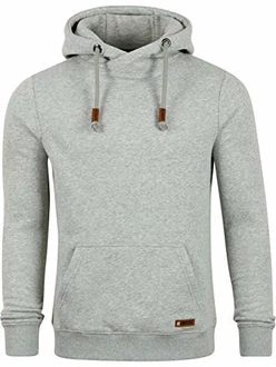 riverso Herren Kapuzenpullover RIVJulian Regular Fit Hoodie Pullover Grau/Grün/Rot/Blau/Schwarz