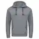 riverso Herren Kapuzenpullover RIVJulian Pullover Hoodie Sweatshirt Kapuze Kängurutaschen Cross-Over-Kragen Regular Baumwolle Grau Grün Rot Blau Schwarz S-5XL, Größe:M, Farbe:Grey 2