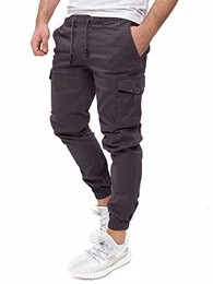 Cargo Hose Männer Darius - graue Cargohose - Herren Chinos anthrazit - Jogginghose - Pants by Pit Jeans, Grau (Nine Iron), W32/L32