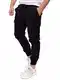 PITTMAN Darius - Herren Cargo Chino Hose - Baumwoll Männer Hosen - Schwarze Slim Fit Cargohosen, Schwarz (Black 194008), W38/L32