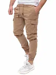 Darius - Herren Cargohose Mit Taschen - Arbeitshosen Männer - Security Hose - Cargohose, Beige (Sepia Tint 171314), W36/L32