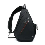 TUDEQU Crossbody Backpack Sling Chest Bag Hiking Casual Daypack with WET Pocket Schwarz