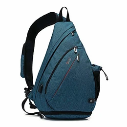 Sling Bag, Umhängetaschen, Sling Rucksack, Crossbody Bag Backpack, Schultertasche, Hiking Sports Backpack, Casual Daypack with WET Pocket for Herren & Damen