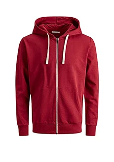 JACK & JONES Sweatshirt JJEHOLMEN Sweat Zip Hood NOOS 12136884 Rot JACK & JONES Sweatshirt JJEHOLMEN Sweat Zip Hood NOOS 12136884 Rot