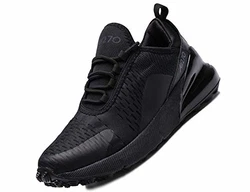 SINOES Herren Sportschuhe Fitness Straßenlaufschuhe Sneaker Schwarz