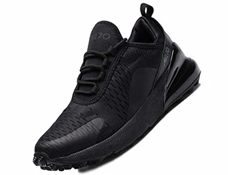 SINOES Herren Sportschuhe Fitness Straßenlaufschuhe Sneaker Schwarz