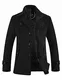 APTRO Herren Wintermantel Bussiness Stehkragen Wollmantel Kurz Winterjacke Innenfutter 1108 Schwarz M