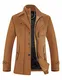 APTRO Herren Wintermantel Bussiness Stehkragen Wollmantel Kurz Winterjacke Innenfutter 1108 Braun M