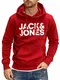 JACK & JONES Herren Jjecorp Logo Sweat Hood Noos Kapuzenpullover, Rio Red, M