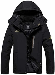 Fleecejacke Herren Wasserdicht Windjacke Winter Freizeitjacke Fleece Skijacke Warme Snowboardjacke Softshell Outdoorjacke Gefüttert Winterjacke Parka Warm Softshelljacke Regenjacke Funktionsjacke