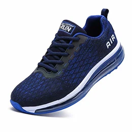 Sneaker Herren Damen Sportschuhe Cushion Schuhe Laufschuhe Luftkissen Turnschuhe Fitness Gym Leichtes Bequem(8998-BL43)