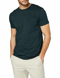 Herren Rundhals Basic T-Shirt, 455/TEAL Blue-New Version, M