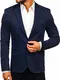 BOLF Herren Sakko Sweatjacke Slim Fit Blazer Anzug RWX SR2003 Dunkelblau M/50 [4D4]
