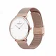 Nordgreen Native skandinavische Damenuhr in Roségold mit weißem Ziffernblatt und austauschbarem 32mm Mesh Armband Roségold 16077