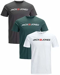 Herren 3er-Set T-Shirts aus Baumwolle (Slim Fit Mix 5, L)