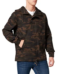 Amazon-Marke: find. Herren Baumwolljacke, Grün (Camoflauge), M, Label: M