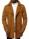 OZONEE Herren Mantel Wintermantel Trenchcoat Jacke Übergangsjacke Coat Winter Herbst Lang Warm Stehkragen Reverskragen Elegant Klassischer Outdoor Gepolstert 777/9872P Camel M
