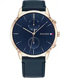 Herren Analog Quarz Armbanduhr mit Lederarmband 1710405
