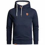 Amaci&Sons Herren Basic Kapuzenpullover Sweatjacke Pullover Plüsch Hoodie Sweatshirt (4054) Navyblau