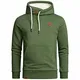 Amaci&Sons Herren Basic Kapuzenpullover Sweatjacke Pullover Plüsch Hoodie Sweatshirt 4054 Grün Melange M