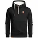 Amaci&Sons Herren Basic Kapuzenpullover Sweatjacke Pullover Plüsch Hoodie Sweatshirt 4054 Schwarz M