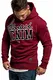 Amaci&Sons Herren Basic Kapuzenpullover Sweatjacke Pullover Hoodie Sweatshirt 4051 Bordeaux M