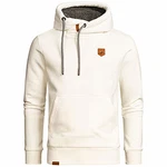 Amaci&Sons Herren Basic Kapuzenpullover Sweatjacke Pullover Plüsch Hoodie Sweatshirt (4054) Weiß