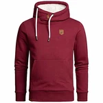 Amaci&Sons Herren Basic Kapuzenpullover Sweatjacke Pullover Plüsch Hoodie Sweatshirt (4054) Bordeaux