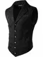 VATPAVE Herren Viktorianischer Anzug Weste Steampunk Gothic Weste XX-Large Schwarz