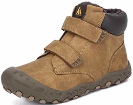 Schneestiefel Jungen Winterschuhe Kinder Warm Gefüttert rutschfest Winterstiefel Mädchen Freizeit Schuhe Braun 31