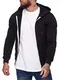OneRedox Herren Pullover Sweatshirt Longsleeve Langarm Hoodie Modell 1076 Schwarz M