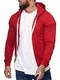 OneRedox Herren Pullover Sweatshirt Longsleeve Langarm Hoodie Modell 1076 Bordeaux M