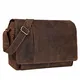 STILORD ''''Elias'''' Ledertasche Herren Umhängetasche Unitasche Laptoptasche 15.6 Zoll Aktentasche Bürotasche Büffel Leder, Farbe:Calais - braun