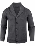 iClosam Herren Strickjacke Cardigan Mit V-Ausschnitt Dunkelgrau