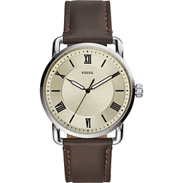 Herrenuhr Copeland 42mm, Quarzwerk, 42mm Silbernes Edelstahlgehäuse mit Lederarmband, FS5663