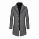 Allthemen Wintermantel Mantel Herren Lang Slim Fit Herrenmantel Winter Schwarz Business Mantel Herren Wolle Wollmantel