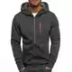 Loalirando Herren Sweatjacke Hoodie Kapuzenjacke mit Reißverschluss Oversized Sweatshirt Kapuzenpullover Sportjacke Outdoorjacke (Dunkelgrau, M)