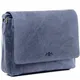 SID & VAIN Laptoptasche Messenger Bag echt Leder Spencer XL groß Businesstasche 15 Zoll Laptop Umhängetasche Laptopfach Ledertasche Herren blau