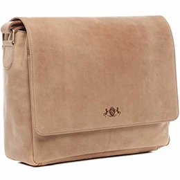 Laptoptasche Messenger Bag echt Leder Spencer Vintage-Look XL groß Businesstasche 15 Laptop Umhängetasche Ledertasche Herren