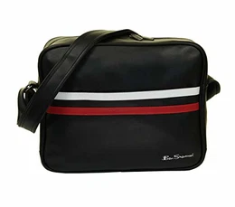 Umhängetasche Stripe aus Polyurethan schwarz