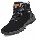 Mishansha Winterschuhe Herren Damen Winterstiefel Winterboots Wanderschuhe Schneestiefel Schwarz